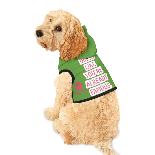 Famous Pet Hoodie, Trendy Dog Sweatshirt, Cute Pet Apparel, Dog Fashion, Celebrity Style for Pets, Gift for Dog Lovers