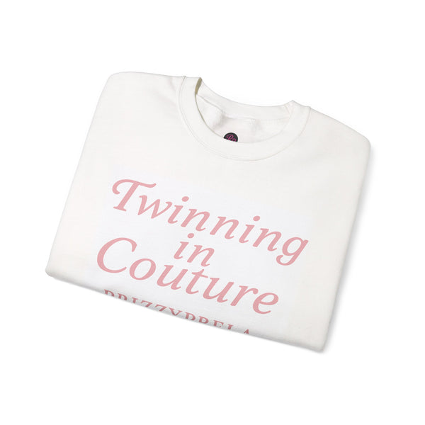 Twinning in Couture Sweatshirt, Cozy Crewneck, Fashionable Sweatshirt, Perfect Gift for Fashion Lovers, Stylish Casual Wear