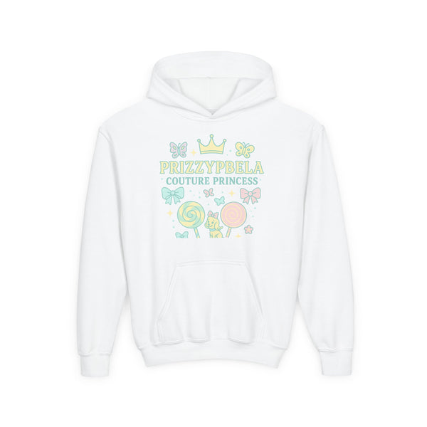 Youth Hooded Sweatshirt - 'Couture Princess' Design | Cute Gift for Girls, Birthday, Comfortable Fashion, Cozy Chic
