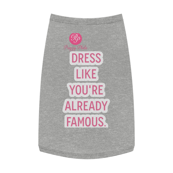 Chic Pet Tank Top for Fashionable Pets, Dress Like You're Already Famous, Cute Dog Apparel, Trendy Cat Outfit, Gift for Pet Lovers,