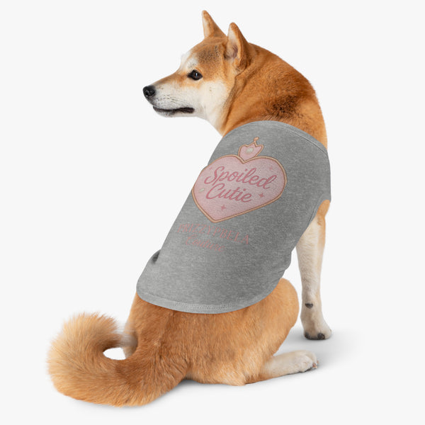 Spoiled Cutie Pet Tank Top - Stylish Dog Apparel for Fashionable Pup