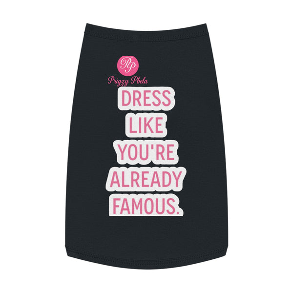 Chic Pet Tank Top for Fashionable Pets, Dress Like You're Already Famous, Cute Dog Apparel, Trendy Cat Outfit, Gift for Pet Lovers,