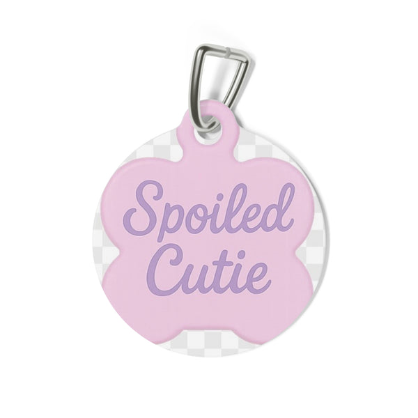 Aria Spoiled Cutie Pet Tag - Cute Pink Design for Pampered Pets