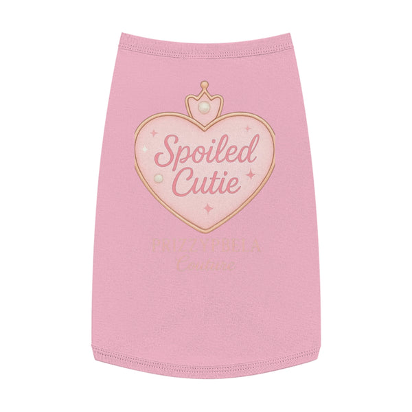 Spoiled Cutie Pet Tank Top - Stylish Dog Apparel for Fashionable Pup