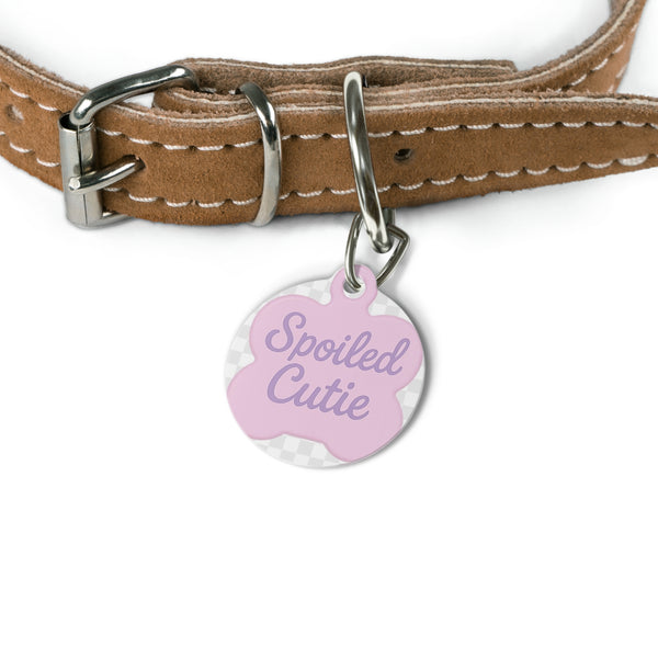 Aria Spoiled Cutie Pet Tag - Cute Pink Design for Pampered Pets