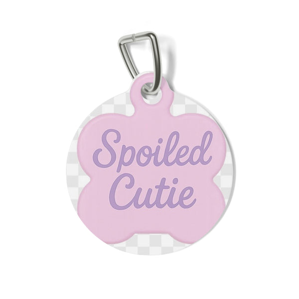 Aria Spoiled Cutie Pet Tag - Cute Pink Design for Pampered Pets