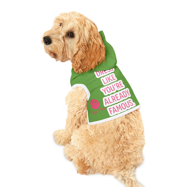 Famous Pet Hoodie, Trendy Dog Sweatshirt, Cute Pet Apparel, Dog Fashion, Celebrity Style for Pets, Gift for Dog Lovers