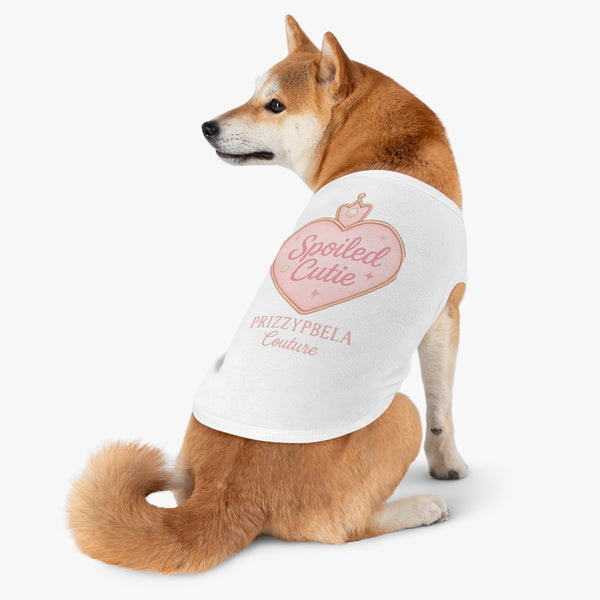 Spoiled Cutie Pet Tank Top - Stylish Dog Apparel for Fashionable Pup