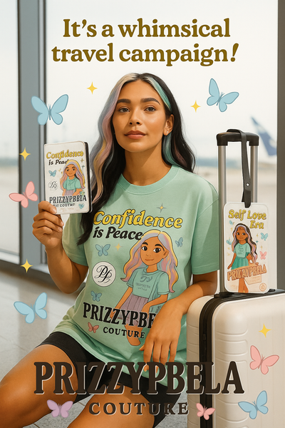 Confidence is Peace Luggage Tag for Stylish Travelers