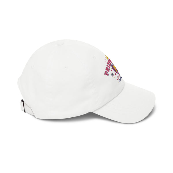 @ Prizzypsela” Crown Cap — Cute Pink Heart Logo Baseball Hat