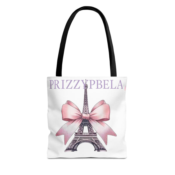 Parisian Chic Tote Bag with Bow - Stylish Travel Accessory, Gift for Her, Shopping Bag, Eco-Friendly Tote, Everyday Use