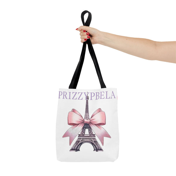 Parisian Chic Tote Bag with Bow - Stylish Travel Accessory, Gift for Her, Shopping Bag, Eco-Friendly Tote, Everyday Use