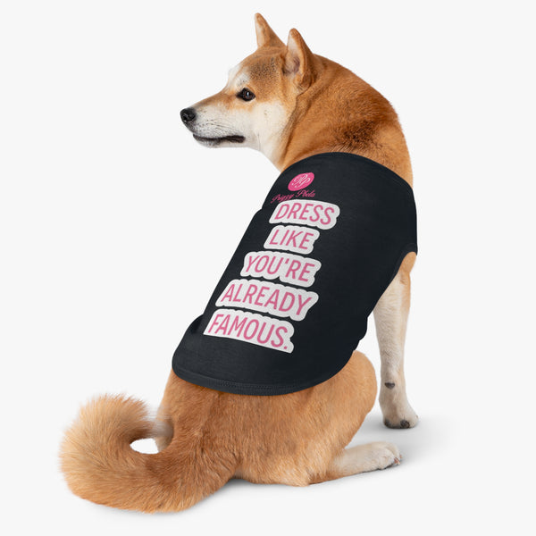 Chic Pet Tank Top for Fashionable Pets, Dress Like You're Already Famous, Cute Dog Apparel, Trendy Cat Outfit, Gift for Pet Lovers,
