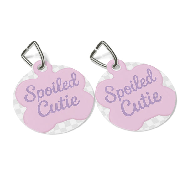 Aria Spoiled Cutie Pet Tag - Cute Pink Design for Pampered Pets