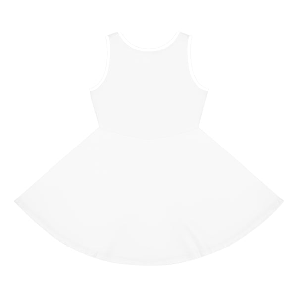 Girls' Sundress — Purple Princess Pop Art Tank Dress with Pups