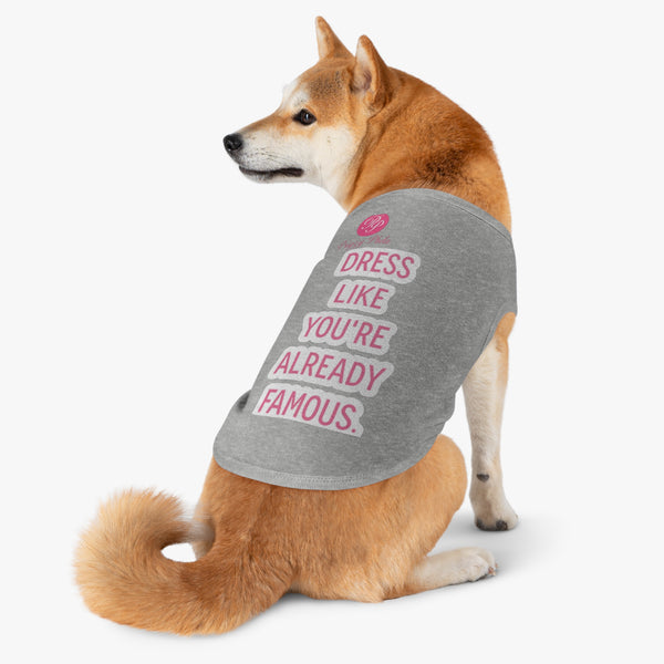 Chic Pet Tank Top for Fashionable Pets, Dress Like You're Already Famous, Cute Dog Apparel, Trendy Cat Outfit, Gift for Pet Lovers,