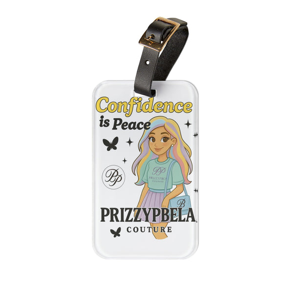 Confidence is Peace Luggage Tag for Stylish Travelers