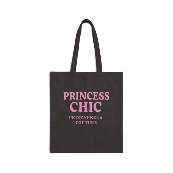 Chic Princess Stylish Cotton Canvas Tote Bag - "Princess Chic" | Perfect for Shopping, Beach Days, and Gifts