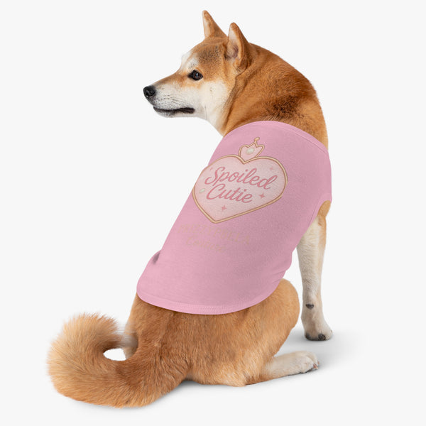 Spoiled Cutie Pet Tank Top - Stylish Dog Apparel for Fashionable Pup