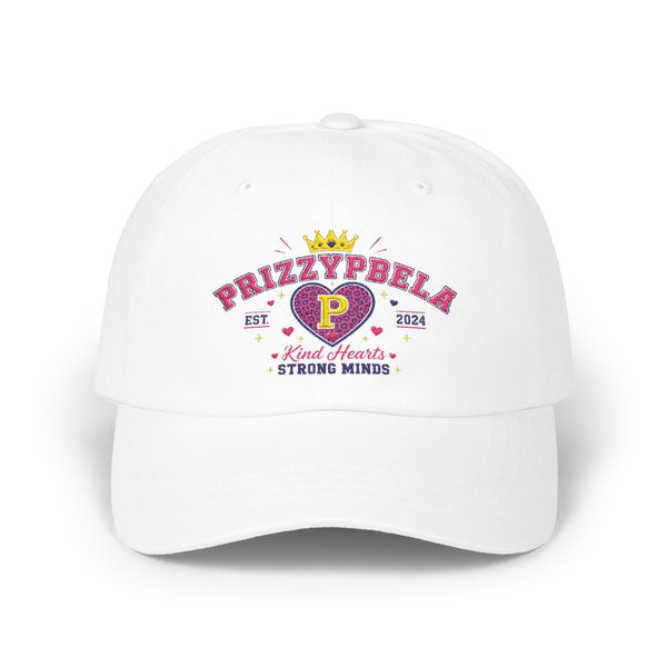 @ Prizzypsela” Crown Cap — Cute Pink Heart Logo Baseball Hat
