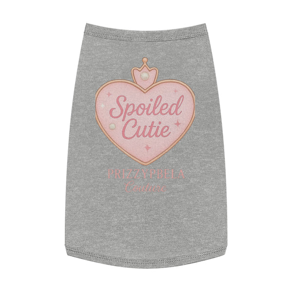 Spoiled Cutie Pet Tank Top - Stylish Dog Apparel for Fashionable Pup