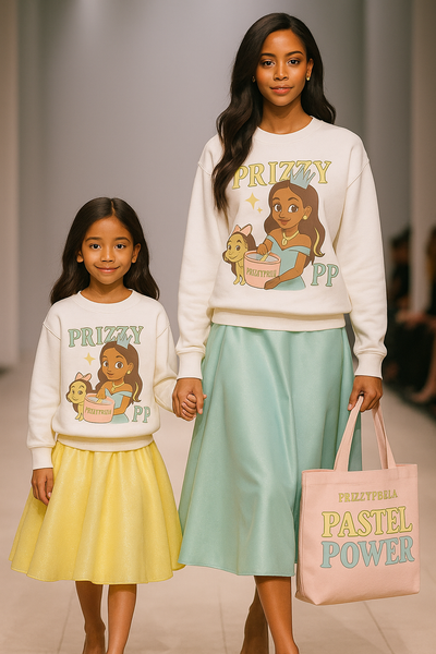 Prizzyy Crewneck Sweatshirt - Cute Cartoon Design, Gift for Animal Lovers, Casual Wear, Cozy Outfit, Birthday Gift