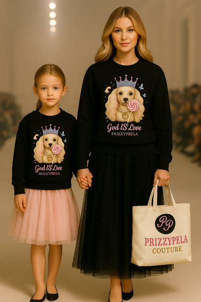 God is Love Princess Long Sleeve sweatshirt Pet Lover Gift, God IS Love Apparel, Dog Mom Style, Birthday, Casual Wear