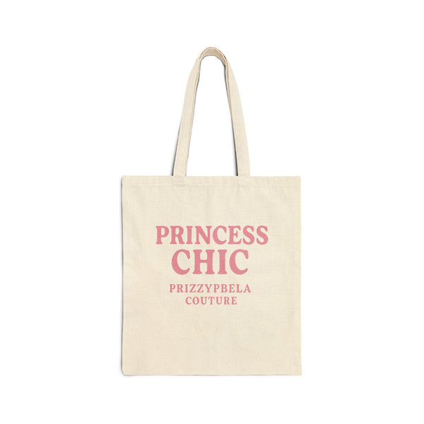 Chic Princess Stylish Cotton Canvas Tote Bag - "Princess Chic" | Perfect for Shopping, Beach Days, and Gifts
