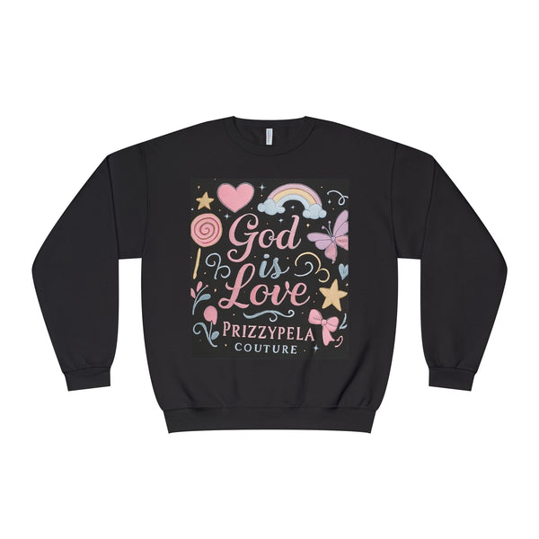 Cassey God Love Crewneck Sweatshirt | Inspirational Gift, Cozy Casualwear, , Perfect for Layering, Cute Gift Idea