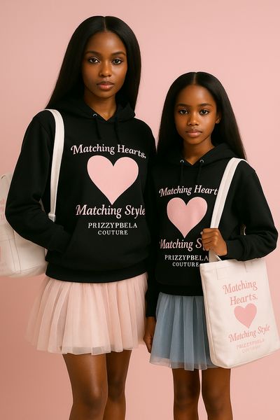 Matching Hearts Youth Crewneck Sweatshirt - Cute & Stylish Apparel for Kids